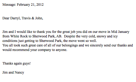 B&B Mobile Services customer testimonial from February 2012